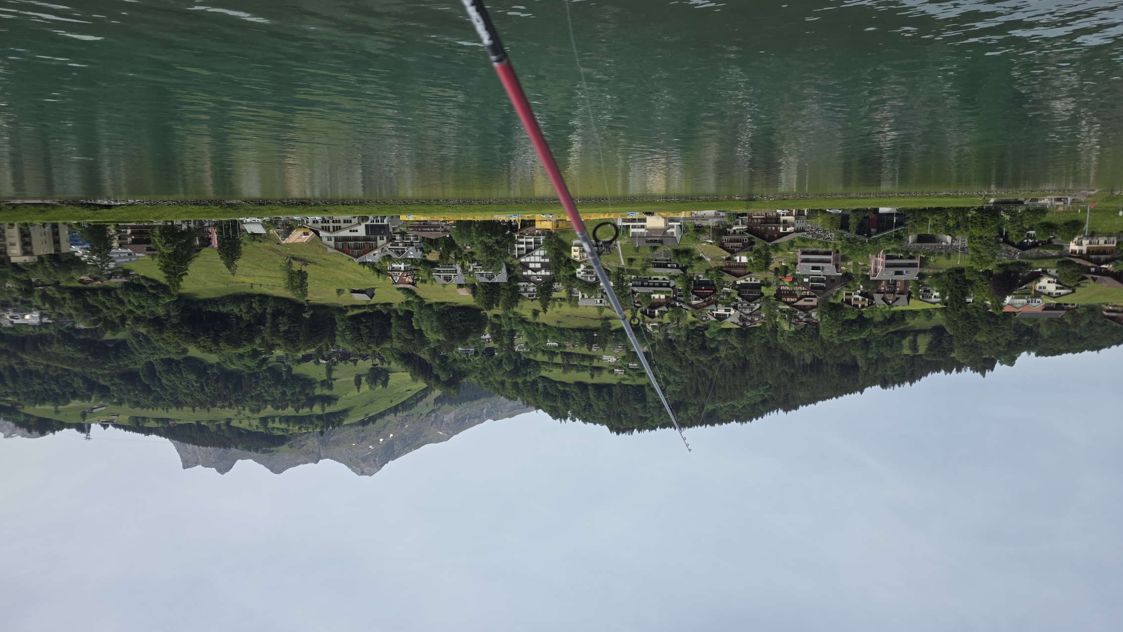 Fischen am Eugenisee in Engelberg